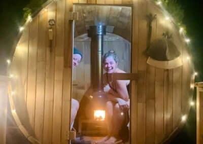 KOV Nordic Spa Chamcook Schoolhouse Package Sauna time